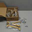 goldenwarm Gold Brass Drawer Pulls Gold Kitchen Cabinet Pulls 25 Pack - LSJ12GD192 Square Brushed Brass Bathroom Dresser Drawer Pulls Furniture Cabinet Hardware 7-1/2"(192mm) Hole Centers