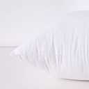 Throw Pillow Inserts, 18x18 Inch Decorative for Sofa, Bed and Chair, Cotton Cover, Set of 2, White, 2 Count