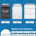 W10906683 Dryer Door Seal Nylon by puxyblue Compatible with Cros-ley Ken-more Whirl-pool Se-ars Dryer Replaces 692494 3390731 W10389571 W10823580 WP3390731 WPW10389571