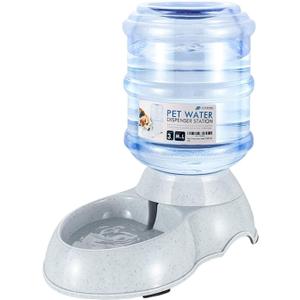 Flexzion Gravity Pet Water Dispenser Drinking Station for Dogs Cats (3 Gallon) Automatic Replenish Waterer for Small Large Breed Dog Cat,Feeding Watering Fountain Supplies Bottle Dish Bowl