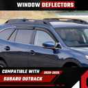 Tape-On Rain Guards Compatible with Subaru Outback 2020 2021 2022 2023 2024 2025 Black Extra Durable Shatterproof Side Window Deflectors, Vent Window Visors, Wind Deflectors - 4 PCS