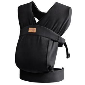Baby Wraps Carrier Sling, Baby Carrier for Newborns and Toddlers,Skin-Friendly and Soft Front Baby Carrier Wrap Perfect Baby Gifts (Cotton, Black)