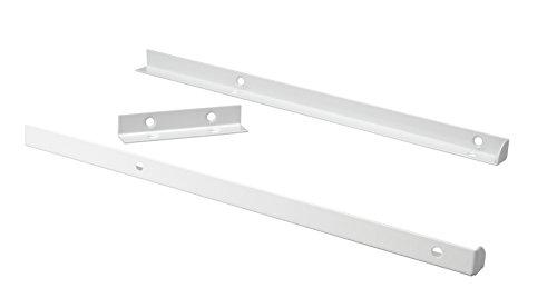 ClosetMaid SuiteSymphony Top Shelf Support Bracket Kit, Add On Accessory, Shelf Hardware Set, For Top Shelf, Pure White 2