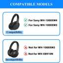 Adhiper 3Sets Silicone Sweat Case Cover for Sony WH-1000XM4 WH-1000XM3 Headphones, Silicone XM4 Earpad Cover/Ear Covers/Headband Cover Protector, Sweat Proof Soft Headphone Accessories (Off White)