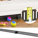 Under Couch Blocker for Toys 6" H, Plastic Under Furniture Gap Protector for Pets Blocker with Retainer, Spliced Barrier to Block Cats and Dogs for Bed Sofa Clearance (Black 36 Pack 18 Feet)