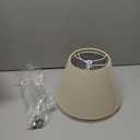 Seaside village Small Lamp Shades for Table Lamp, Natural Linen Lamp Shades Set of 2, 5.5" Top x 10" Bottom x 6.6" High, Brown Burlap Lampshade Replacement, Spider, Bulb Clip Adapters Included