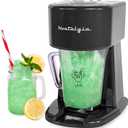 Nostalgia Retro 40-Ounce Frozen Beverage Station - Slushie Machine and Ice Shaver with Automatic Mixing for Soda, Cocktails and Margaritas - Easy & Safe Use - Black