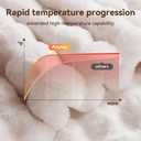 Anysay Heated Blanket Full Size with 1/2/4/6/8 Hours Auto-Off 10 Heat Level, 62'' * 84'' Cozy Faux Rabbit Fur Bubble Electric Blanket with Overheat Protection(White)