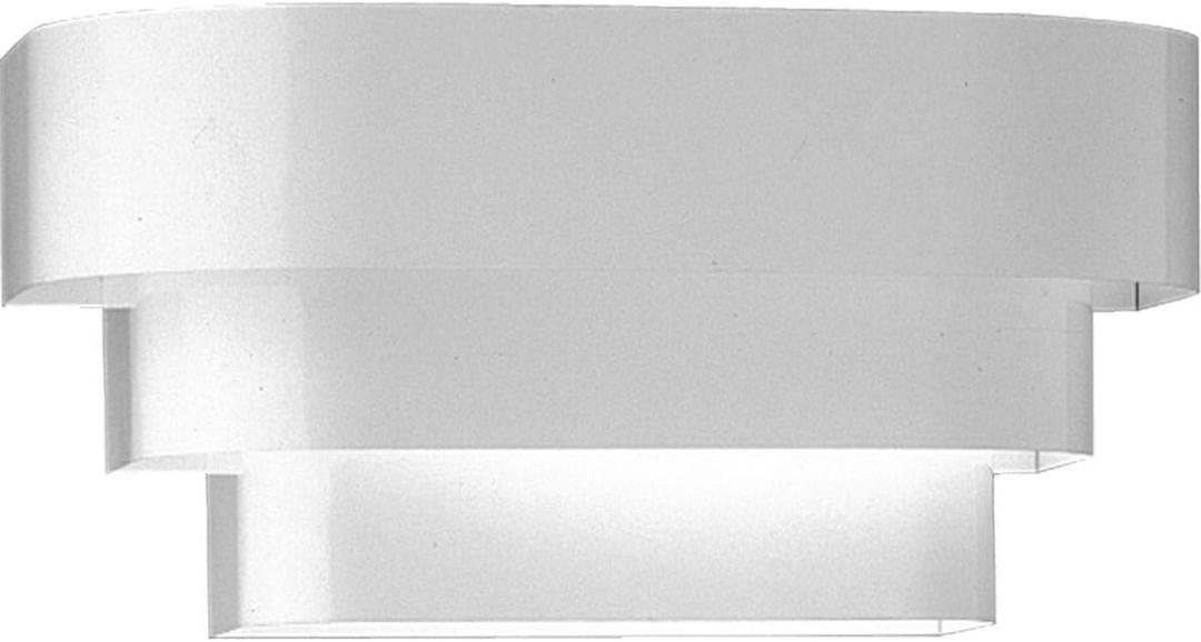 Progress Lighting Louvered Wall Sconce, Indoor, P7103-30, White, 14-Inch Width x 7-Inch Height
