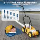 Parking Lot Striping Machine, 2-6" Width Adjustable Line Striper, Compatible with Professional Inverted Striping Spray Paint, Line Marking Machine for Roads, Playing Fields, Fast Accurate Marking