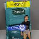 Depend Fresh Protection Adult Diapers, Incontinence Underwear for Men, Disposable, Maximum, Small/Medium, Grey, 32 Count