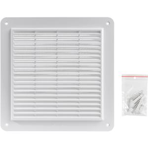 Vent Systems 10" x 10" (Outer Size) Inch White Plastic Vent Cover - Durable Wall and Ceiling Grilles with Built-in Mesh and Louvers - Easy Installation for HVAC Air Return and Exhaust System