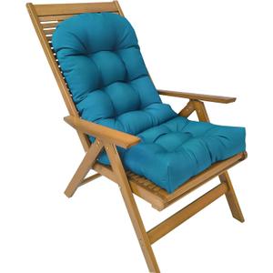 Gollense Adirondack Chair Cushion Rocking Chair Cushions High Back Patio Chair Pad for Indoor/Outdoor Water-Resistant Lounge Chair Replacement Seat Pillow with Ties for Garden Furniture (Peacock Blue)