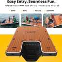 DOK Party-DOK Inflatable Dock Platform: Safe & Easy Water Access; Floating Non-Slip EVA Foam with Water Ramp for Pool, Dock, & Lake | Military Grade & High Visibility