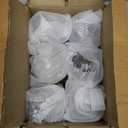 AuldHome Design Farmhouse Ball Ornaments (Set of 6, Soda Glass); Distressed Metal Glass Ball Vintage Style Christmas Decorations