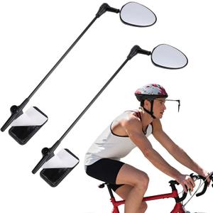 Adjustable Bike Helmet Mirror, Universal Rear View Mirror for Cycling Safety, Easy Mount Bicycle Helmet Accessory