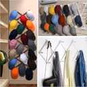 Dseap Accordian Wall Hanger: 16 High Wooden Wall Expandable Coat Rack, Hat Rack Holder, Accordion Hook for Baseball Caps, Coats, Mugs, 13 Peg Hooks, White & Black