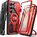 TONGATE Magnetic Stand for Samsung Galaxy S26 Ultra Case, Compatible with Magsafe, [Camera Cover & 2 Front Frames][Military Drop Protection] S26 Ultra Case Built-in Screen Protector & Belt Clip, Red