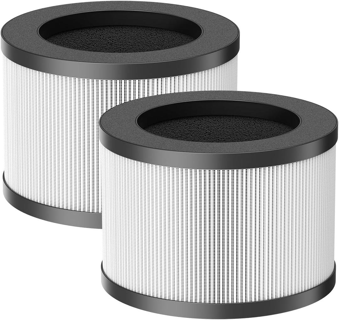 2 Pack BW302 HEPA Air Filter Compatible with LUNINO BW302 Air Purifier Filter Replacement 3 Stage Filtration For Pet Dander, Odor, Dust, Smoke For LUNINO Home Large Room up to 1200ft
