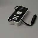 YSOLX 200W Car Power Inverter 12V to 110V for Vehicles, Car Plug Adapter Outlet with 4 USB Fast Charger, Car Charger Cigarette Lighter Adapter for Phone, Laptop on Road Trip (white)