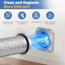 Magnetic Dryer Vent Coupling Connector Kit - DV180 Airtight Seal, Quick Magnetic Connect/Disconnect, Includes 4" Extendable Flexible Duct Hose, 2 Clamps, Screws - Easy Install & Lint Cleaning (silver)