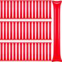 Civaner 48 Pcs Thunder Stick Team Spirit Boom Stick Cheering Accessories Cheerleading Spirit Noise Maker Plastic Clapper Inflatable Noise Maker Sports Supply(Red)