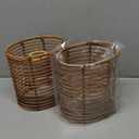 Rattan Drum Lampshade for Table Lamps Floor Lamp,unique boho,Easy Assembly Replacement Lamps shades 2 Pack