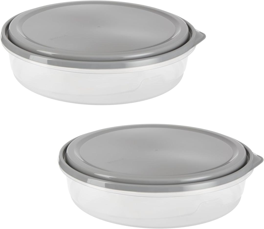 GoodCook EveryWare Extra Large 12 inch Round Container 2 pack, BPA Free