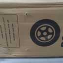 Foldable Storage Wagon with 4 Balloon Wheels, Rear 13 Inch & Front 7 Inch Beach Tires (Pump Included) - Blue