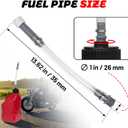 2 PCS Racing Fuel Jug Hoses with Hose Bender, Clear Racing Fuel Filler Hose for Fuel Filler Hoses Container Fuel Tank Gas Can, 3/5/5.5 Gallon VP Fuel Jugs