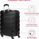 SwissGear 7366 Signature Hardside Expandable Luggage with Spinner Wheels, TSA Lock, Black, Checked-Medium 23-Inch