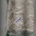 jinchan Tie Up Valance Curtain Floral Linen Valance for Window Farmhouse 45 Inch Botanical Short Window Treatment Adjustable Length for Kitchen Living Room Light Filtering 1 Panel Sage Green on Linen