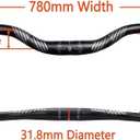 FIFTY-FIFTY Mountain Bike Riser Handlebar, Aluminum Alloy MTB Handlebar, 31.8mm Diameter, 780mm Wide Bicycle Bar