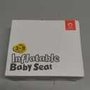 QPAU Inflatable Baby Seat with Safety Harness for Babies 3 Months & Up, Baby Floor Seats for Sitting Up, Baby Seats for Infants, Blow Up Baby Chair with Built in Air Pump (Elephant)