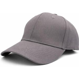MDSTYLE 100% Cotton Baseball Cap for Men Women  Soft Adjustable Dad Hat, Breathable Lightweight Everyday Cap, 15 Colors (Grey)