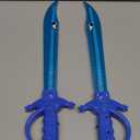 ArtCreativity Light Up Shark Sword for Kids - Set of 2, 15 Inch Dress-Up Toy Sword with Flashing LED Lights - Best Birthday Gift for Boys and Girls Ages 3, 4, 5, 6, 7, 8 (Blue)