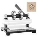 Leather Cutting Machine, 1.5 Ton Manual Press Die Cutter with 5.9 x 3.9 in Embossing Plate, Dual Guide Shafts, 0.47in Pressure Stroke - for Leathercraft, DIY & Various Materials