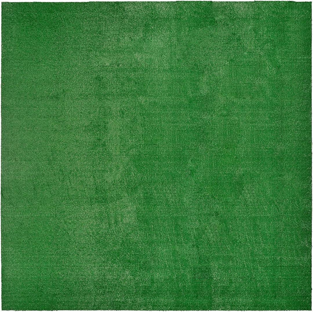 Garland Rug Artificial Grass 12 Ft. X 12 Ft. Large Indoor/Outdoor Area Rug Green -Lush Green, Durable, and Low-Maintenance for Patios, Lawns, and More (12' x 12' (Square))