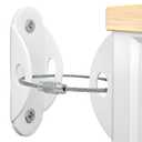 Furniture Anchors (10 Pack) for Baby Proofing, Furniture Straps Anti Tip Furniture Anchor Securing 400 lbs/Keep Baby Pet Safety from Falling Furniture, Metal White Earthquake Straps