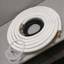25 Ft Mini Split Line Set.Air Conditioner Copper Tubing Pipes Extension Set, 1/4" & 1/2" 3/8" PE Thickened for AC and Heating Equipment Insulated Coil Line Set HVAC Refrigerant with Nuts. (1/4+1/2)