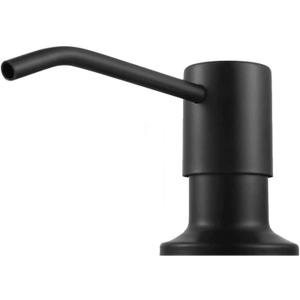 Soap Dispenser for Kitchen Sink, Built in Sink Soap Dispenser Lotion Dispenser with 17 Ounce Bottle, Stainless Steel Sink soap Dispenser, Black