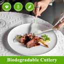 ANKS Compostable Knives, 150 Count 7.1in Disposable Knives, Made from Natural Corn Starch, Eco-Friendly, Heat Resistant Great for Party, Picnic, Dinner, Takeaway, Thick Solid, Heat Resistant