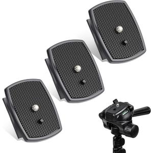3 PCS Universal 43x43mm Quick Release Plate Set for Tripods, Camera Mounting Adapter Parts Replacement with Screws Camera Tripods Mount Adapter Ball Head Quick Release Plate Replacement for Cameras