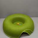 Large Cat Tunnel Bed for Indoor Cats with 3 Toys, Scratch Resistant Donut Cat Bed, Up to 30 Lbs (L 24x24x11, Green)