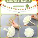 Pumpkin Fall Thanksgiving Baby Shower Decoration 15 Pcs a Little Pumpkin is on The Way Banner Tissue Pom Poms Paper Lantern Fan for Birthday Baby Shower Gender Reveal Party Decor(Green)