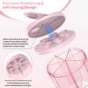 Pill Dispenser with 7 Large Compartments, Pill Bottle Organizer for Travel, Supplement Organizer with Anti-Mixing Design, BPA-Free Pill Container with 20 Pcs Labels, Pink