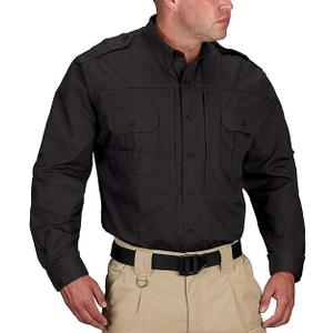 Men's Long Sleeve Tactical Shirt Black 2XL