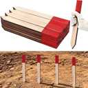 Mifoci 24 Pcs Grade and Survey Stakes 12 x 1.38 x 0.39 in Wooden Garden Stakes Garden Ground Stake with Sharp Point Plant Support Stake for Construction Sign Posts Silt Fence Backyard Boundaries