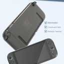 Slim Protective Case for Switch 2, Dockable Case Protector for Switch 2 2025, Shockproof Hard Shell Cover - Thin 1mm & Lightweight 58g | Anti-Fingerprint Matte Finish | Translucent Smoke Black