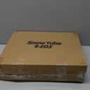 E-SDS 48" Inflatable Snow Tube Heavy Duty, Cold-Resistant PVC Inner, Wear-Resistant Oxford Cloth Outer, Inner Tube & Cloth Cover Combo, with Snowflake & Snowman Pattern, Sledding Tube for Gift - Blue